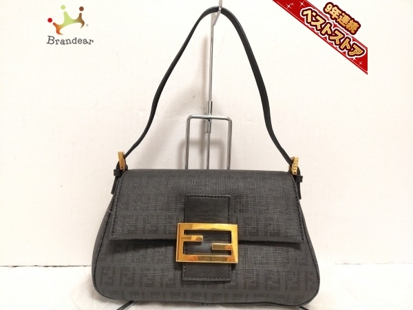 SALE，格安 フェンディ FENDI ハンドバッグ 8BR180 マンマバケット PVC 塩化ビニール &times;レザー ダークグレー&times;黒 バッグ(ハンドバッグ)｜売買されたオークション情報、yahooの商品情報をアーカイブ公 かばん、バッグ