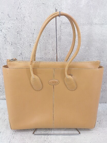 ■ TOD'S トッズ 2way ハンド トート ショルダー バッグ キャメル * # 1002800065967