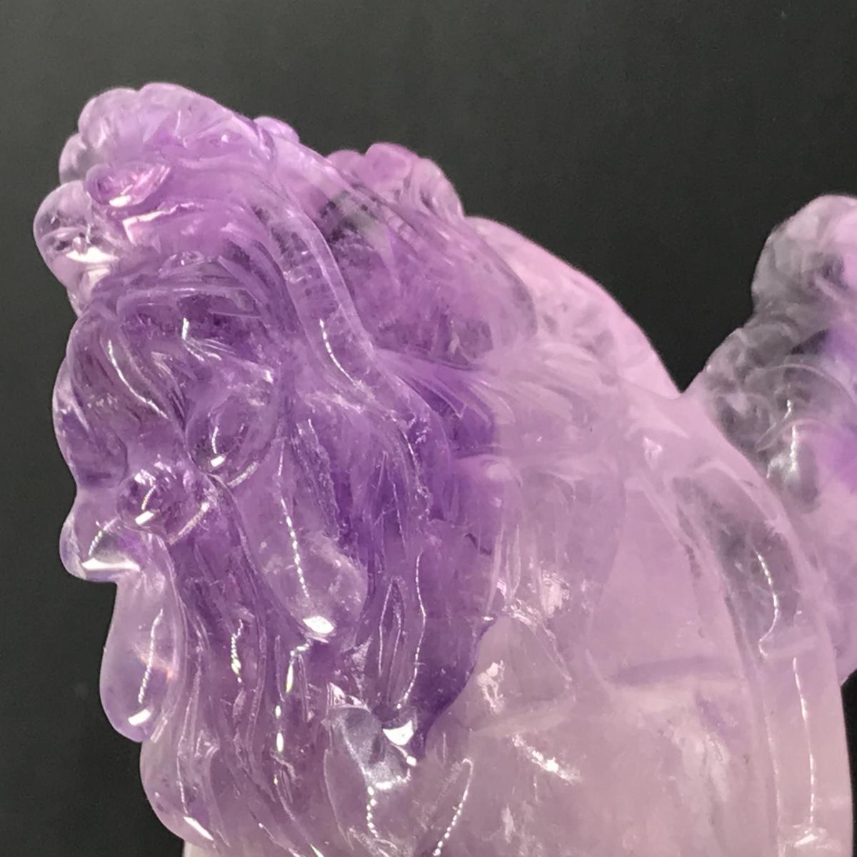 晶都ライブ◇天然石 　高品質アメジスト手彫り「龍亀」　★L1153★＜本日最終枠終了＞5※税別※自己紹介をいただき入札下さい_3