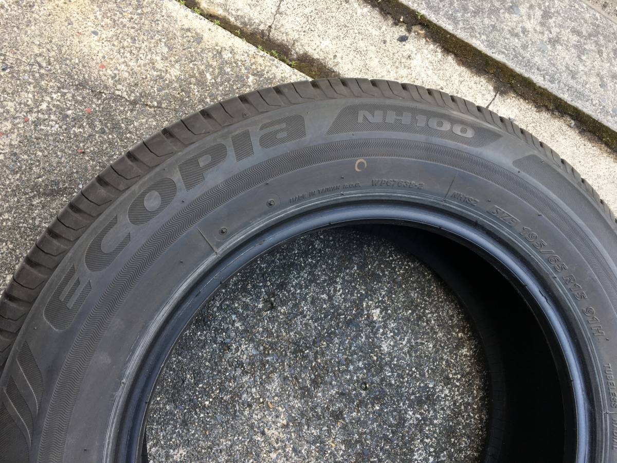 2018年製 ブリヂストン ECOPIA NH100 195/65R15 2本 セット エコピア 8~9分山 エコタイヤ