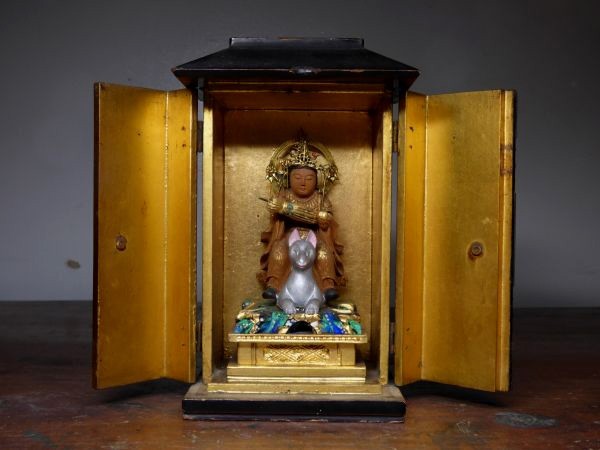 厨子　荼枳尼天尊　仏像　神像 荼枳尼天像 仏像 時代 神像 - 仏教神仏美術 メルカリ 厨子 木製 希少 厨子