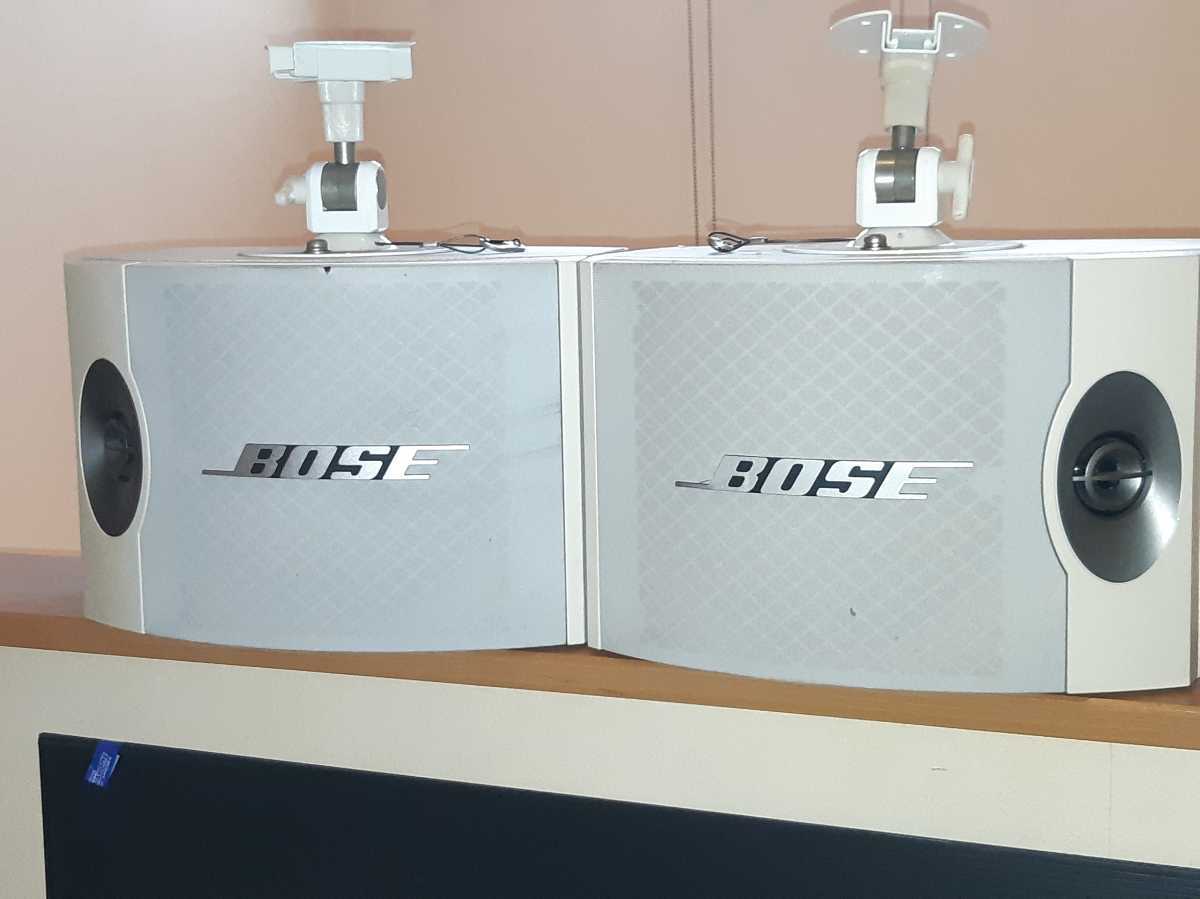 BOSE 301V ホワイト 左右 天吊付き 名器】超希少 ホワイト BOSE ボーズ