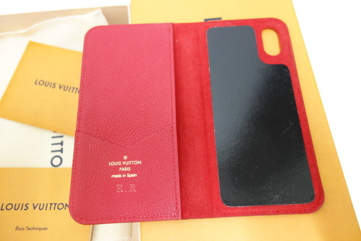 ルイヴィトン アンプラント iPhone X & XS フォリオ  スカーレット ☆ルイヴィトン LOUIS VUITTON モノグラム アンプラント iPhoneX & XS