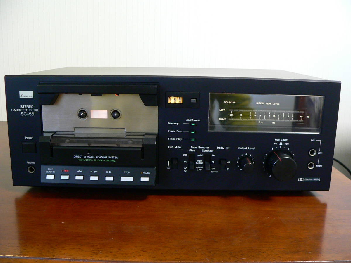 サンスイ 希少ダイレクト装着カセットデッキ SC-55 動作品 良品 型番