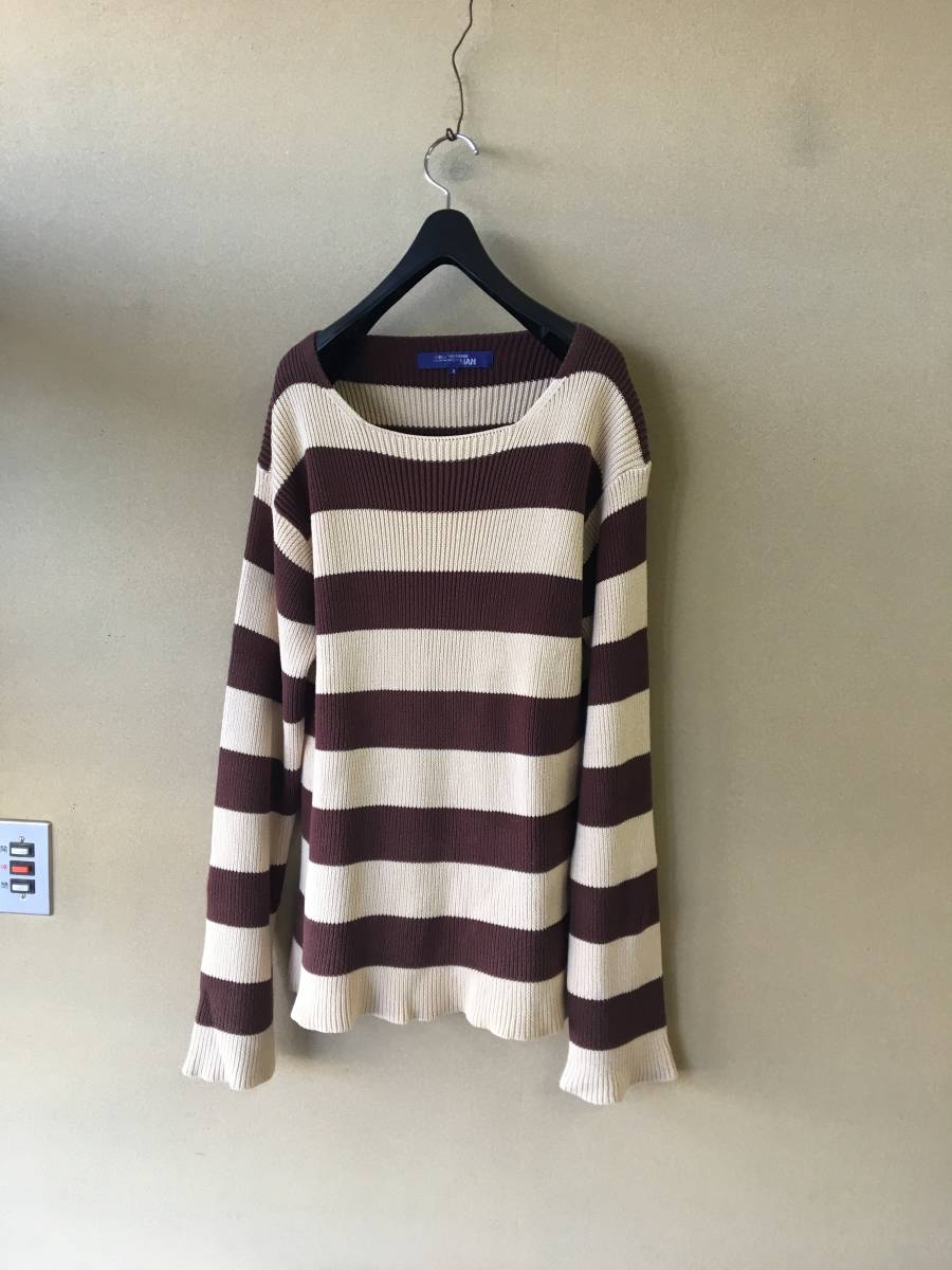  JUNYA WATANABE MAN COMME des GARCONS/ジュンヤワタナベマン コムデギャルソン Wide Border Cotton Knit ボーダー コットンニット(セーター)｜売買されたオークション情報、yahooの商品情報をアーカイブ公開 - 男性用