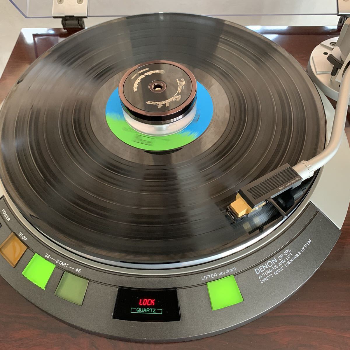 HOT，人気 完動 音出し確認 DENON デノン DP-57L レコードプレーヤー ターンテーブル + S字アームパイプ + カートリッジ audio-technica AT150E/G(デノン)｜売買されたオークション情報、yahooの商品情報をアーカイ デノン