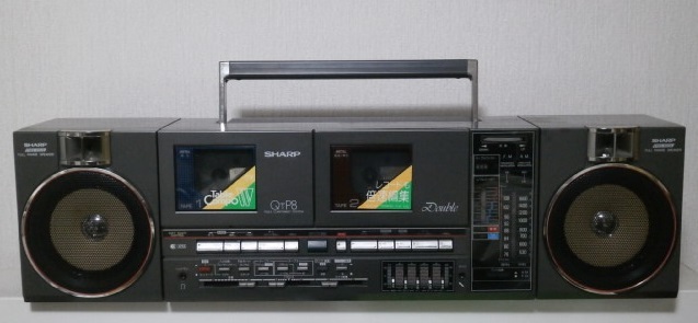 正規品，人気SALE ジャンク 不動 SHARP QT-P8G ダブルラジカセ グレー スピーカー分離型 シャープ 昭和レトロ家電(ラジカセ)｜売買されたオークション情報、yahooの商品情報をアーカイブ公開 - オークファン ラジカセ
