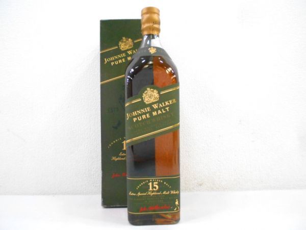 古酒 Johnnie Walker ジョニー ウォーカー 15年 グリーンラベル 旧