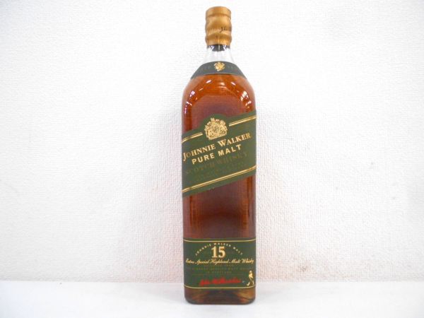 古酒 Johnnie Walker ジョニー ウォーカー 15年 グリーンラベル 旧