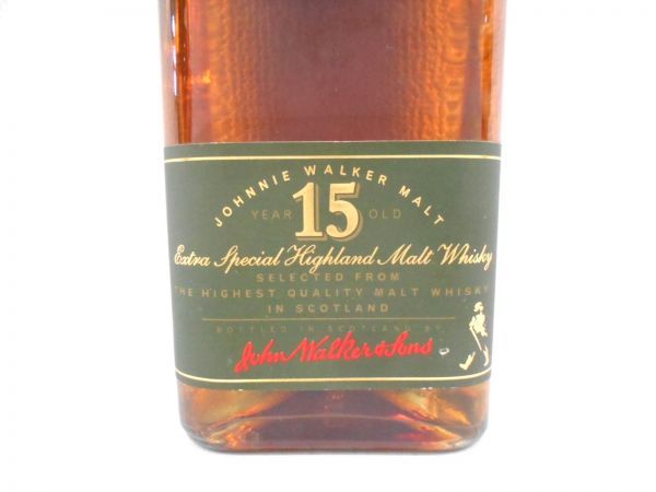 古酒 Johnnie Walker ジョニー ウォーカー 15年 グリーンラベル 旧