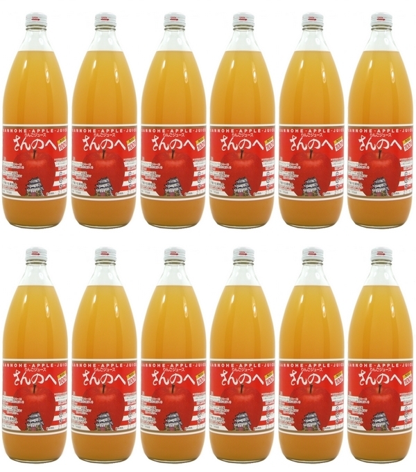 【安い，大人気】 りんごジュース 青森県産サンふじ 紅玉 １リットル&times;6本&times;2箱 糖度13度以上使用 農家直送 除草剤不使用(果汁飲料)｜売買されたオークション情報、yahooの商品情報をアーカイブ公開 - オ 果汁飲料