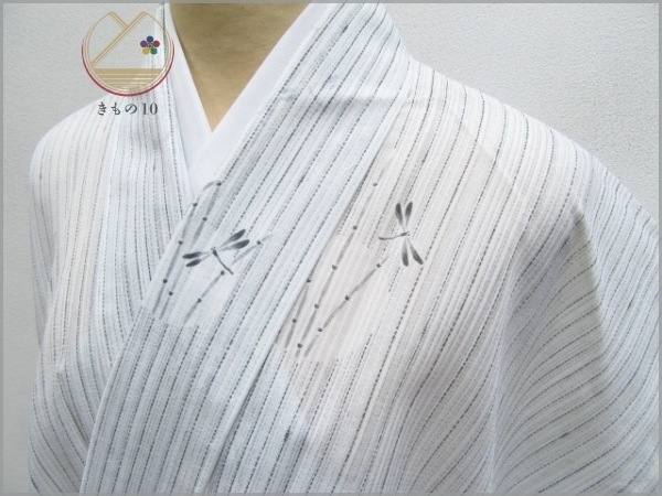 安い，セール 着物10 1円 化繊 小紋 紗 夏物 縞 トンボ 勝ち虫 竹 単衣 身丈165cm 裄68cm 同梱可(仕立て上がり)｜売買されたオークション情報、yahooの商品情報をアーカイブ公開 - オークファン 仕立て上がり