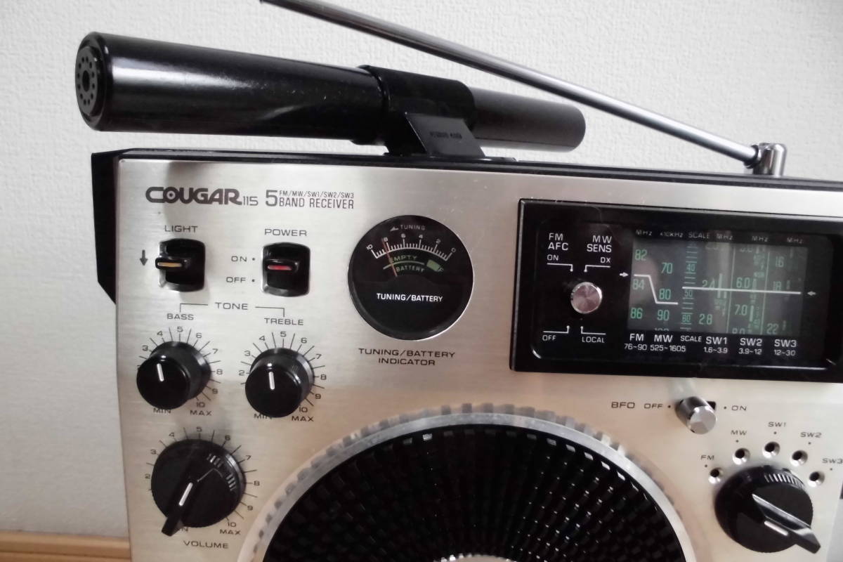 ナショナル COUGAR 115 クーガー RF-1150 5バンド ラジオ 作動整備品