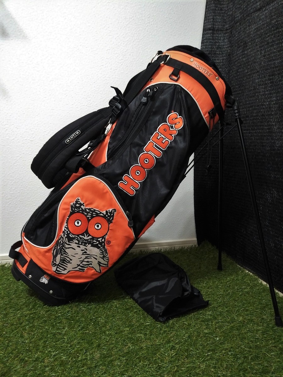 Hooters キャディバッグ オレンジ黒 SALE，本物保証 HOOTERS × OGIO コラボ スタンド キャディバッグ 9型