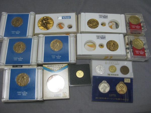 【高品質，新品】 3989 オリンピック メダル まとめて 札幌 ミュンヘン公式参加メダル アテネ モスクワ モントリオール 岡本太郎 東郷青児 銅メダル 約3kg弱(オリンピック)｜売買されたオークション情報、yahoo オリンピック