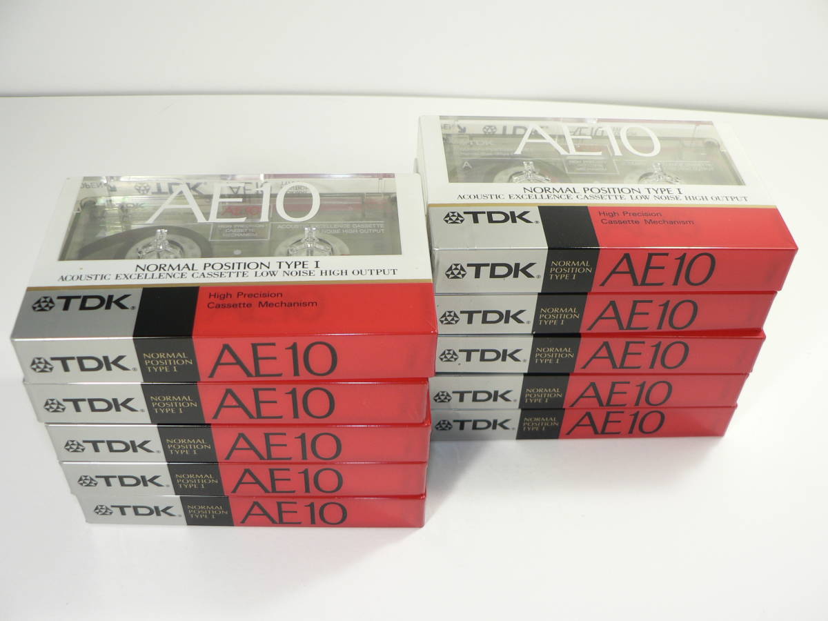 TDKカセットテープAE10　10本セット　ノーマル未使用品　80年代_1
