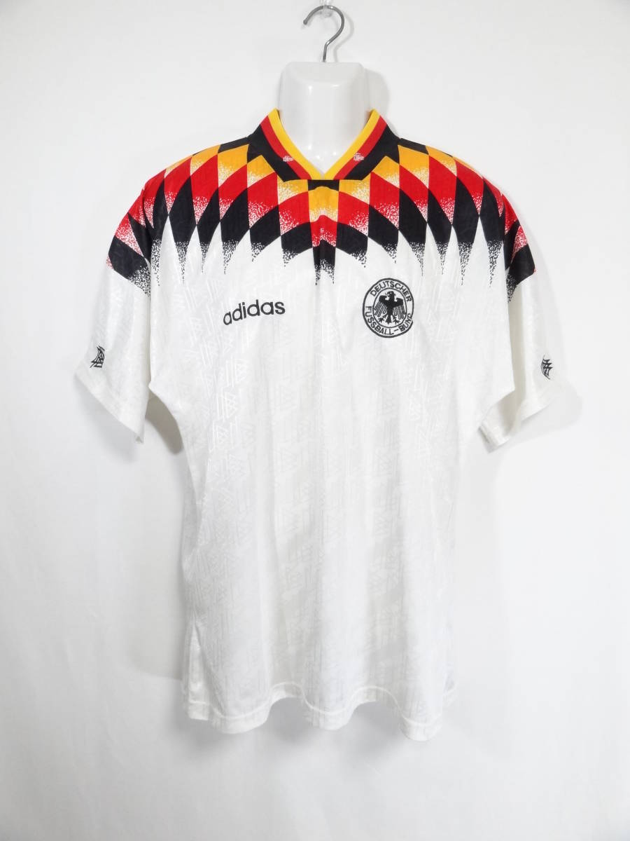 超激得，豊富な ドイツ 代表 94 ホーム ユニフォーム L アディダス ADIDAS Germany サッカー シャツ(ドイツ)｜売買されたオークション情報、yahooの商品情報をアーカイブ公開 - オークファン ユニフォーム