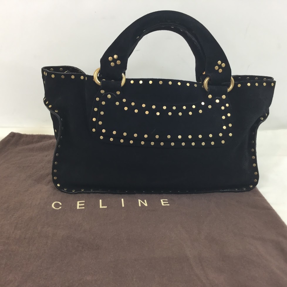 ブギーバッグ セリーヌ スタッズ ハンドバッグ スエード CELINE
