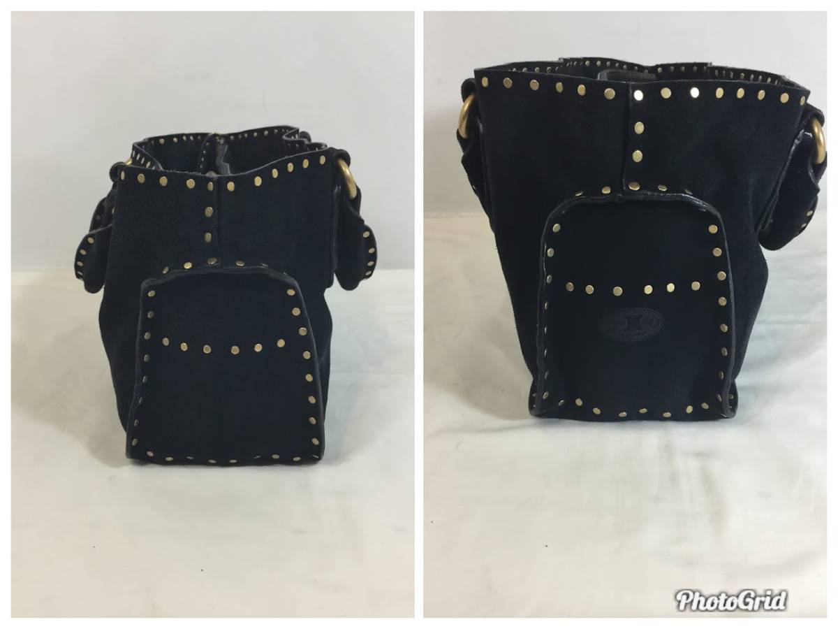 ブギーバッグ セリーヌ スタッズ ハンドバッグ スエード CELINE