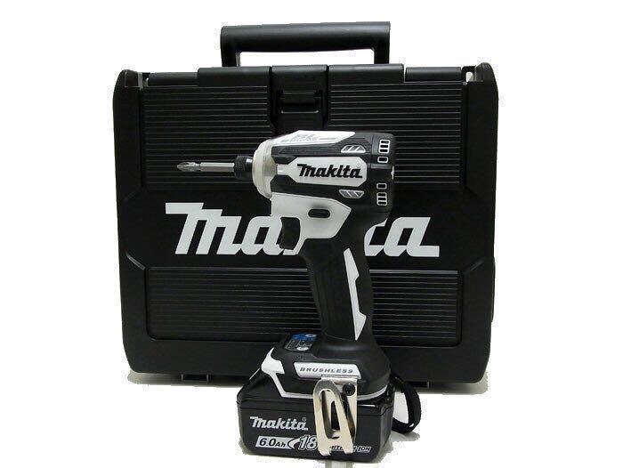 マキタ 充電式 インパクトドライバ 18Ｖ ホワイトTD171DRGX（6.0Ah）ホワイト　白　1円スタート　② マキタ 18V-6.0Ah充電式インパクトドライバー（白 TD171DRGX 新色 カッパー TD171DGXFC