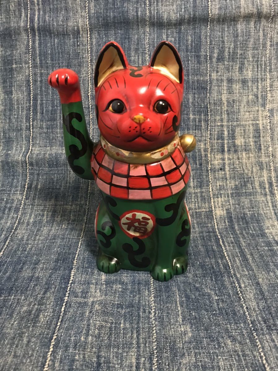 招き猫2 木製 【公式通販】
