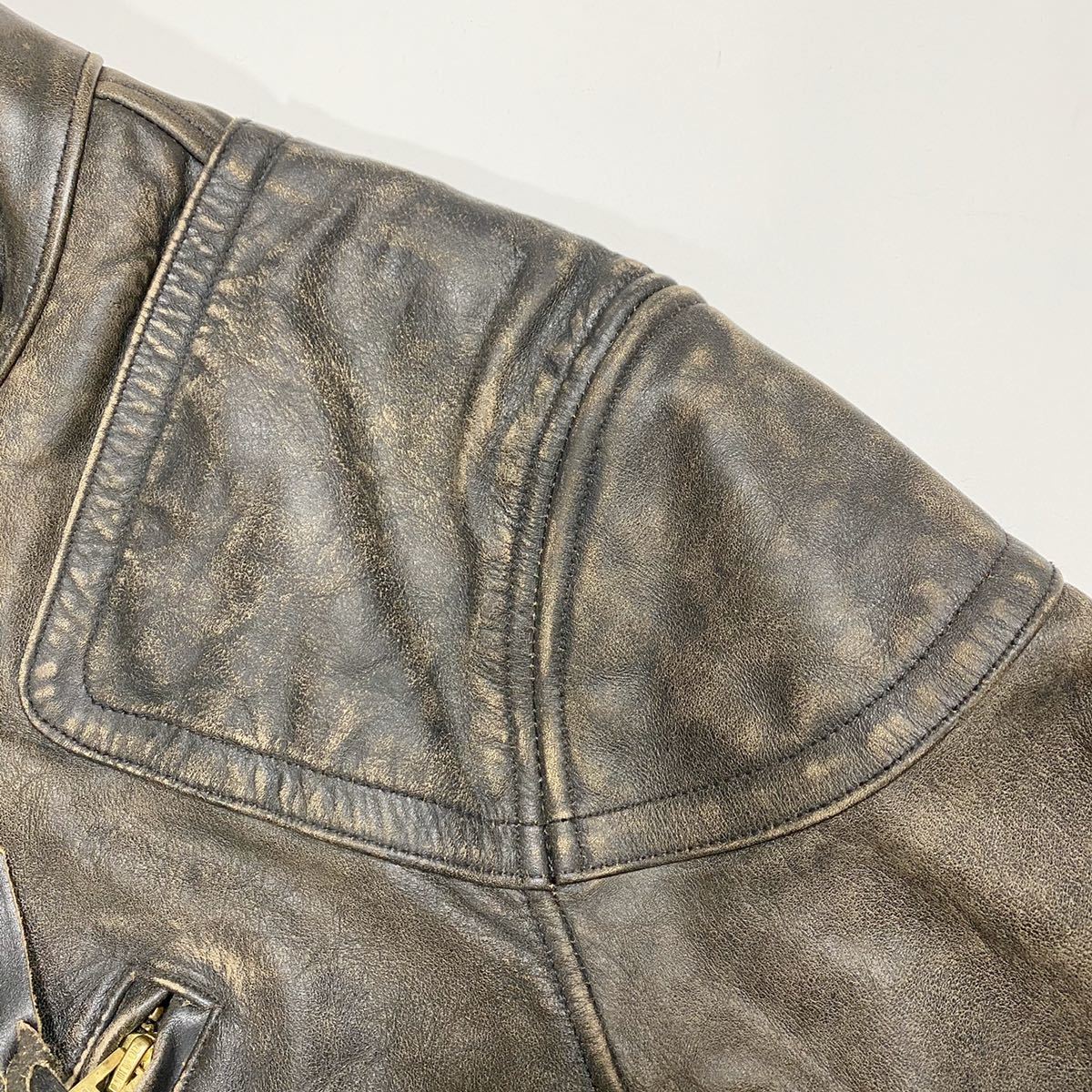 ほぼ新品】RRL SlimFit Leather Moto Jacket xs スリムフィット レザー