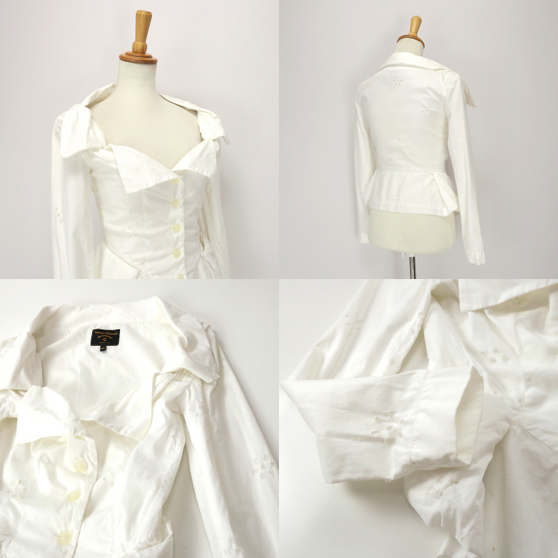Vivienne Westwood Anglomania Anglomania オープンカラージャケット 白/40