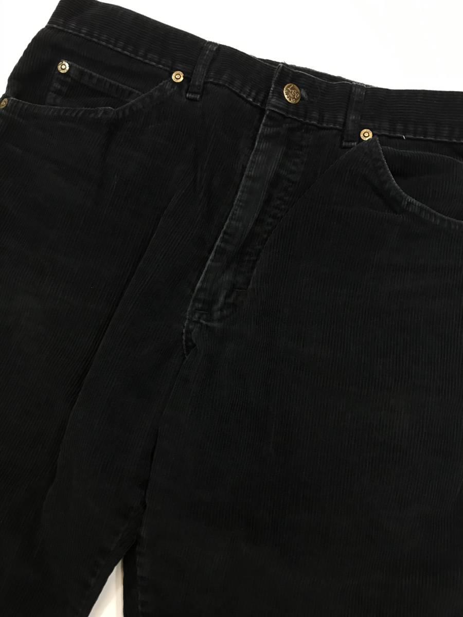 古着 19491 W33 リー コーデュロイ ブラック コーズ フレア ベルボトム 