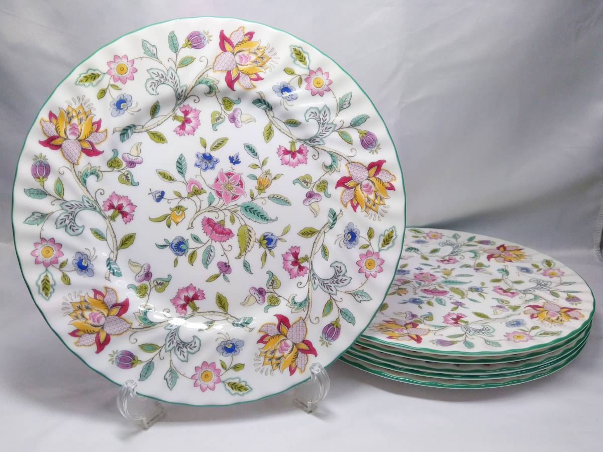 定番，HOT MINTON ミントン ハドンホール グリーン プレート 6枚セット 約27cm 店舗受取可(ミントン)｜売買されたオークション情報、yahooの商品情報をアーカイブ公開 - オークファン ミントン