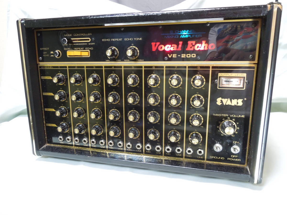 evans vocal echo/ VE-200 ジャンク パワードアンプ evans vocal echo/ VE-200 通電可 ジャンク