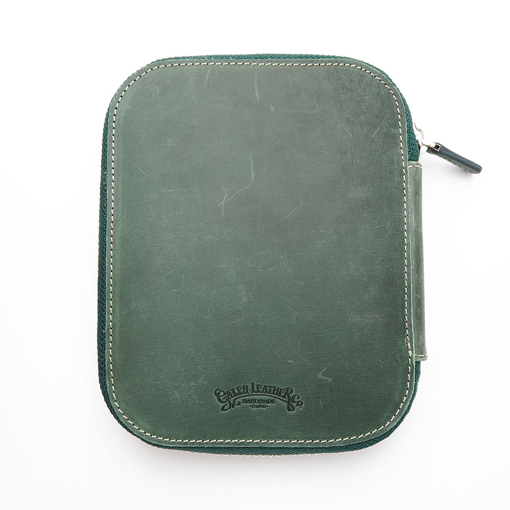 Galen Leather/ガレンレザー】レザーラウンドジップ10本差しペンケース