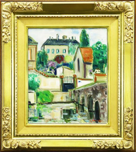 美術品・アンティーク・コレクション 櫻井慶治 【雪景色】肉筆油彩画