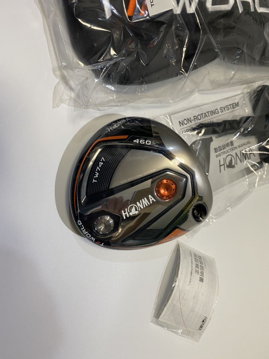 レフティHONMA TW747 460ccドライバー ヘッドカバー取説レンチ付 新品即抜き ホンマ ツアーワールド TW747 460 9.5° ドライバー ヘッド