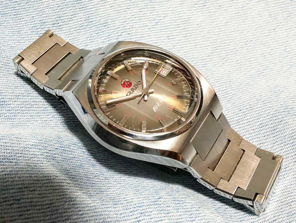 RADO ラドー BERG ベルグ 自動巻き ガンメタ文字盤 カットガラス 稼働