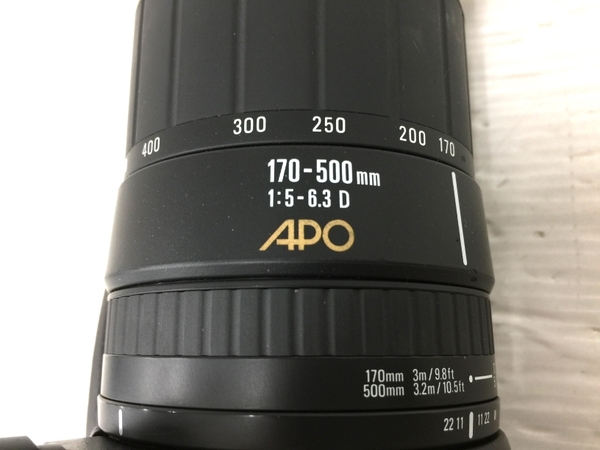 ジャンク SIGMA 170-500mm F5-6.3 D APO レンズ ニコンFマウント 望遠