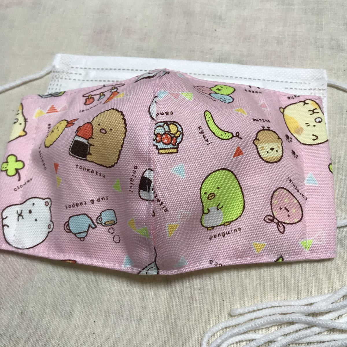 ハンドメイド！すみっコぐらし立体インナーガーゼマスク子供用3(子ども