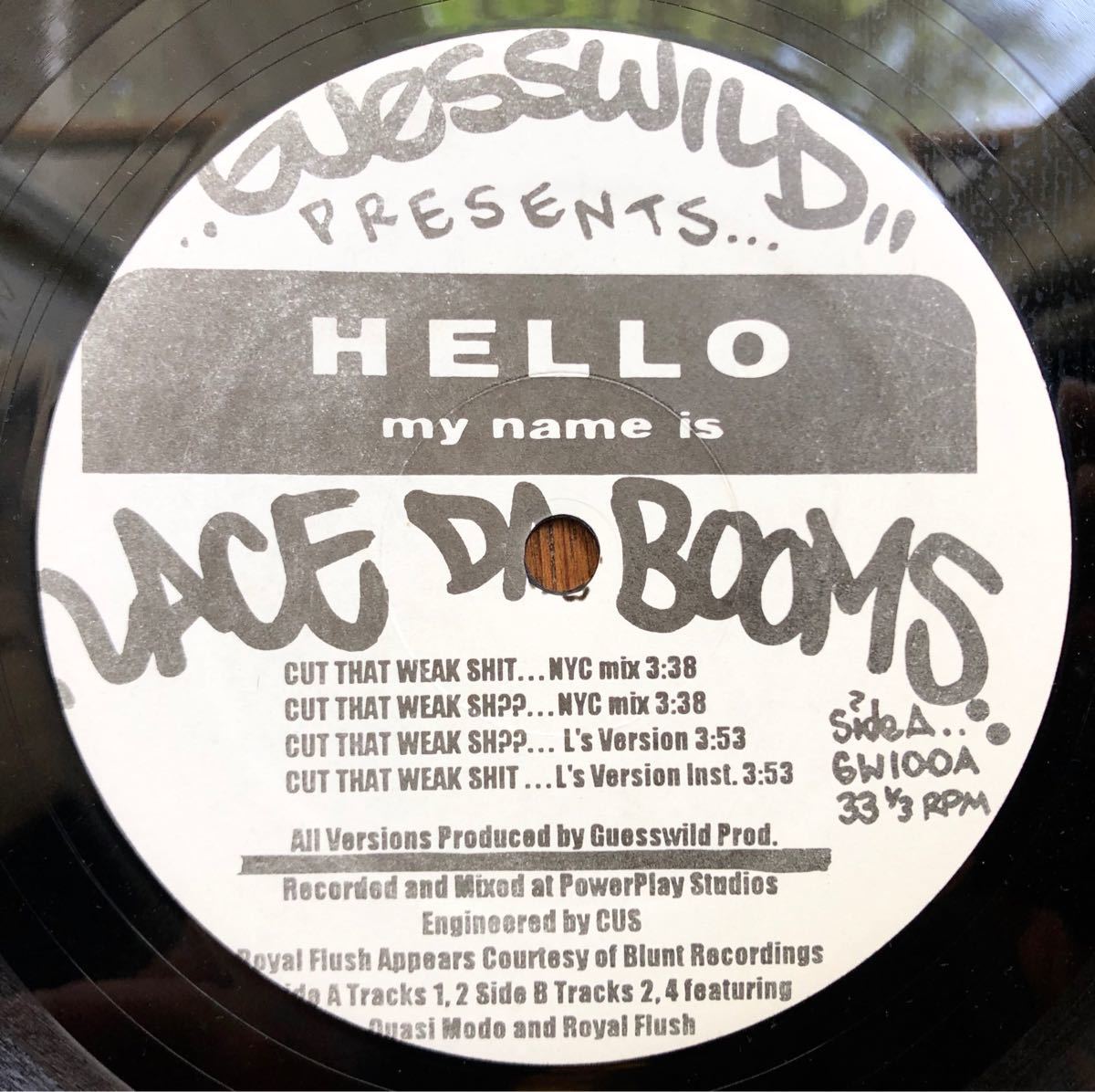 【100%新品，豊富な】 レア 1996 Lace Da Booms / Cut That Weak Shit ｂ/ｗ Ain't No Secret 初刷 Original US 12 当時物 Royal Flush Guess Wild GW100(ラップ、ヒップホップ)｜売買されたオークション情報、yahooの商品情報をアーカイブ公 ラップ、ヒップホップ