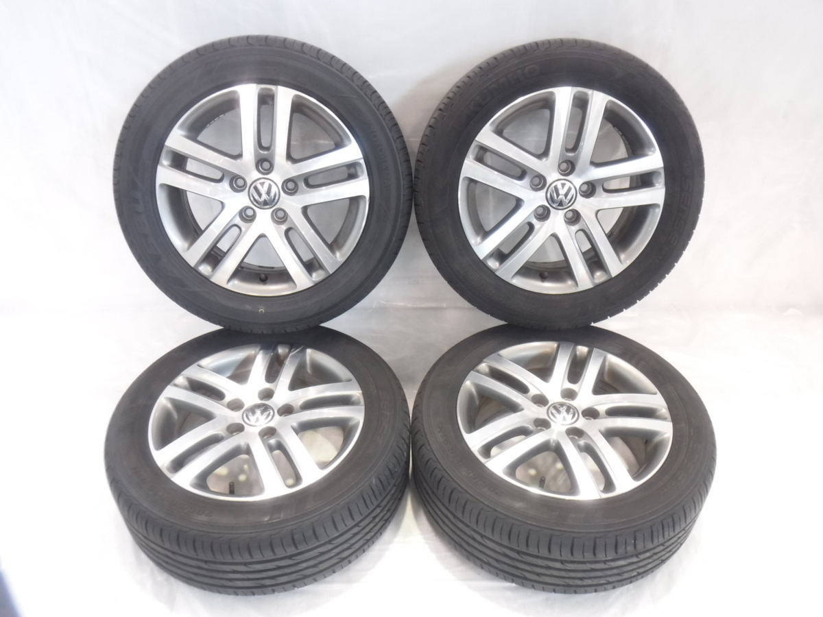 VW ジェッタ 5H 112 6.5J +50 16インチ VW純正 アルミW付 タイヤ 205