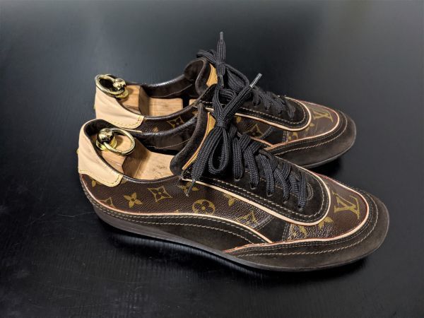 美品 ルイヴィトン 7.5 LOUIS VUITTON ♯GO0056 モノグラム コンビ 