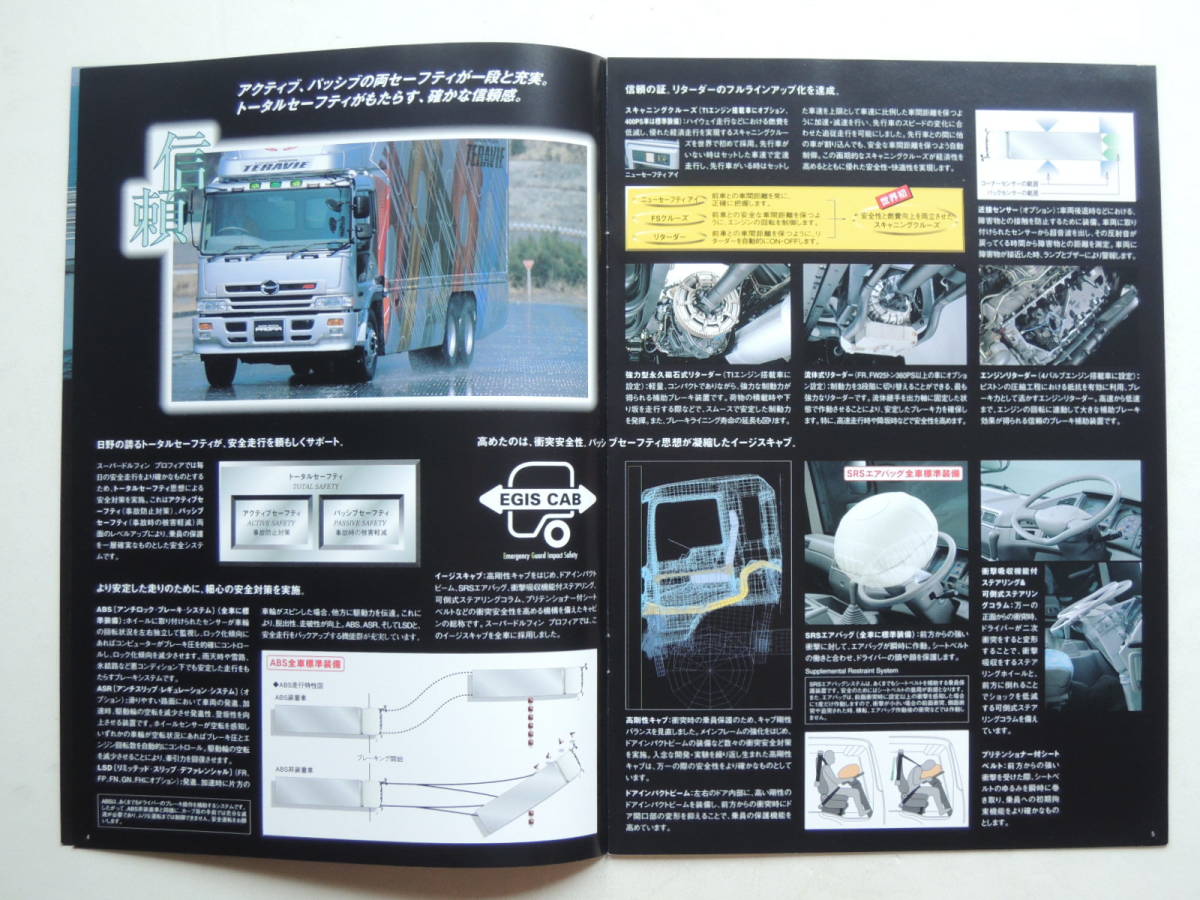 【カタログのみ】 日野 スーパードルフィン プロフィア テラヴィ 20シリーズ 1998年 12P トラック カタログ 日野 プロフィア スーパードルフィン