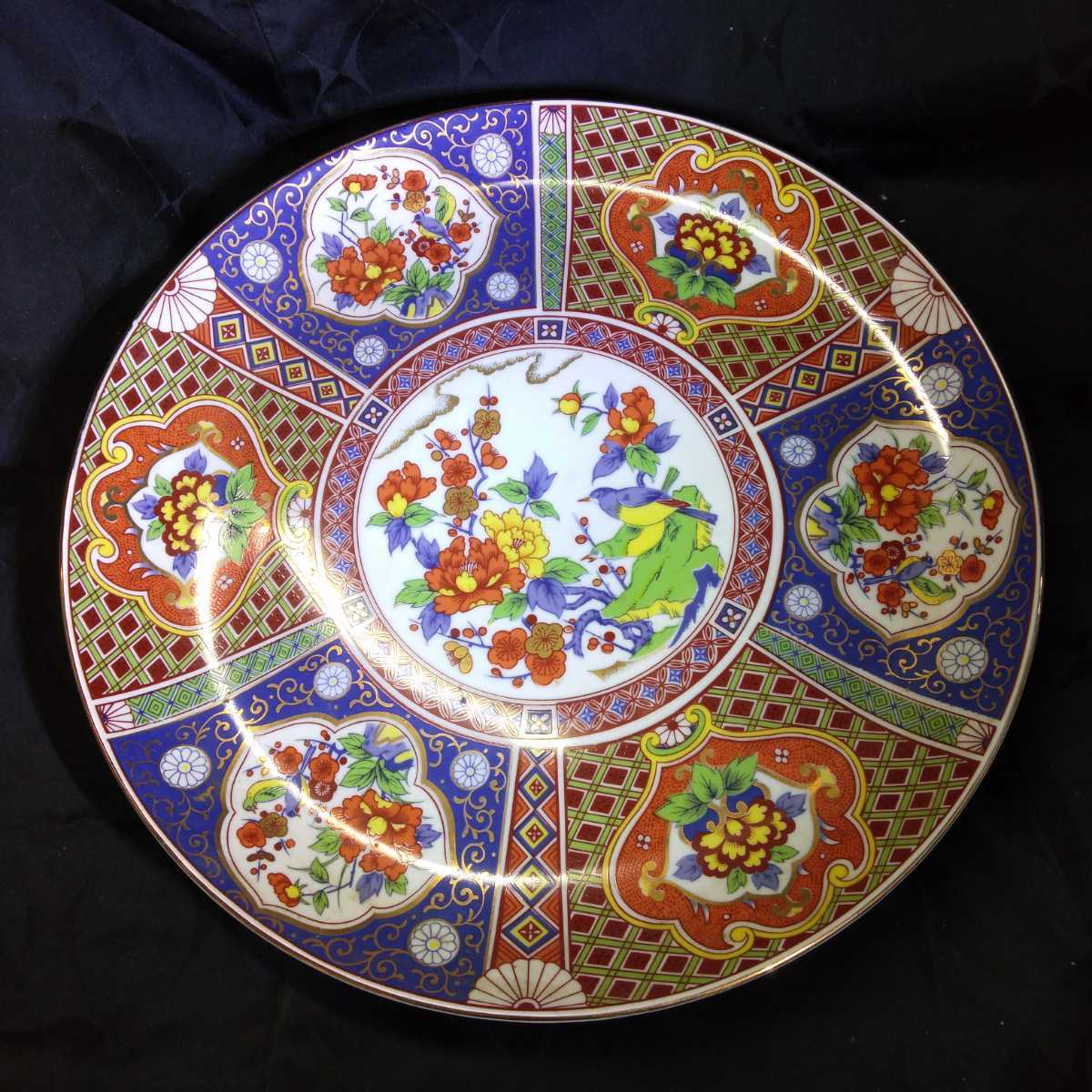 大皿 直径約36cm 飾皿 有田焼 若山窯 色絵金彩 花鳥 刺し身皿 和食器 大型 c 20(その他)|売買されたオークション情報、yahoo ...