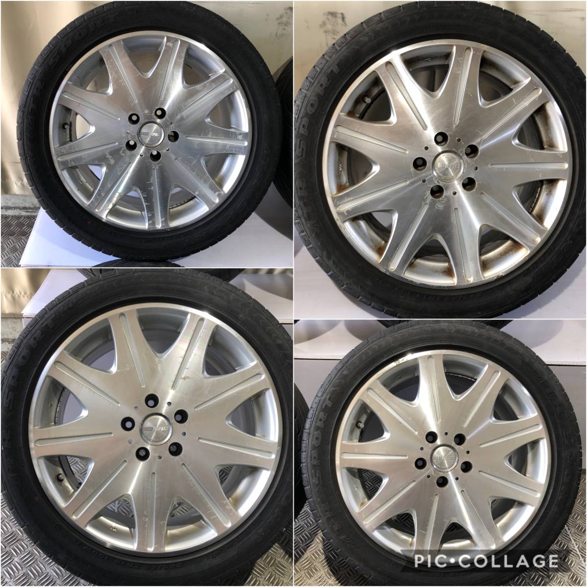 DEEP IMPACT 18インチ 8.0J +38 PCD114.3 5H【245/45ZR18】ATR SPORT タイヤ付4本セット！レクサス トヨタ マークX などに！_9