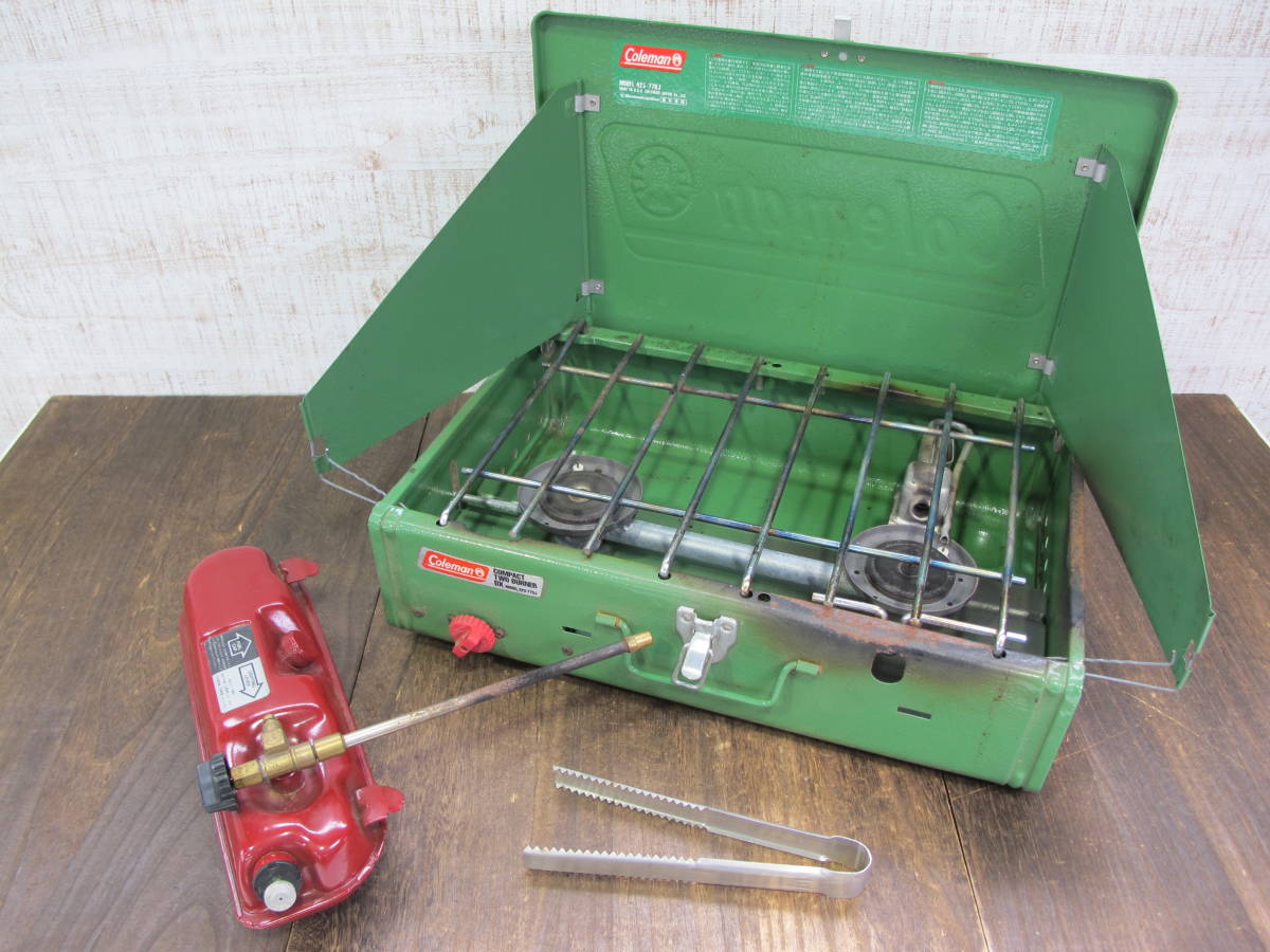 【セール，限定SALE】 Coleman/コールマン コンパクト２バーナーＤＸ 423-770Ｊ キャンプ アウトドア用品 ＠１００(ツーバーナー)｜売買されたオークション情報、yahooの商品情報をアーカイブ公開 - オークファン ツーバーナー