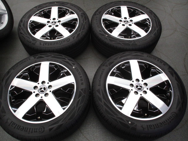 新品，人気 新車はずし メルセデス ベンツ ＧＬＢ Ｘ２４７ 純正５スポーク 7.5J-18+53 コンチネンタル 235/55-18 １０分山セット(ラジアルタイヤ)｜売買されたオークション情報、yahooの商品情報をアーカイ 5穴