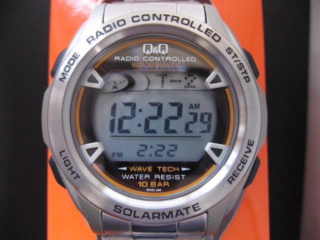 ■新品　シチズン　Ｑ＆Ｑ　デジタルソーラー電波【MHS7-200】１/１００秒 クロノグラフ １０気圧防水　アラーム　税込■_1