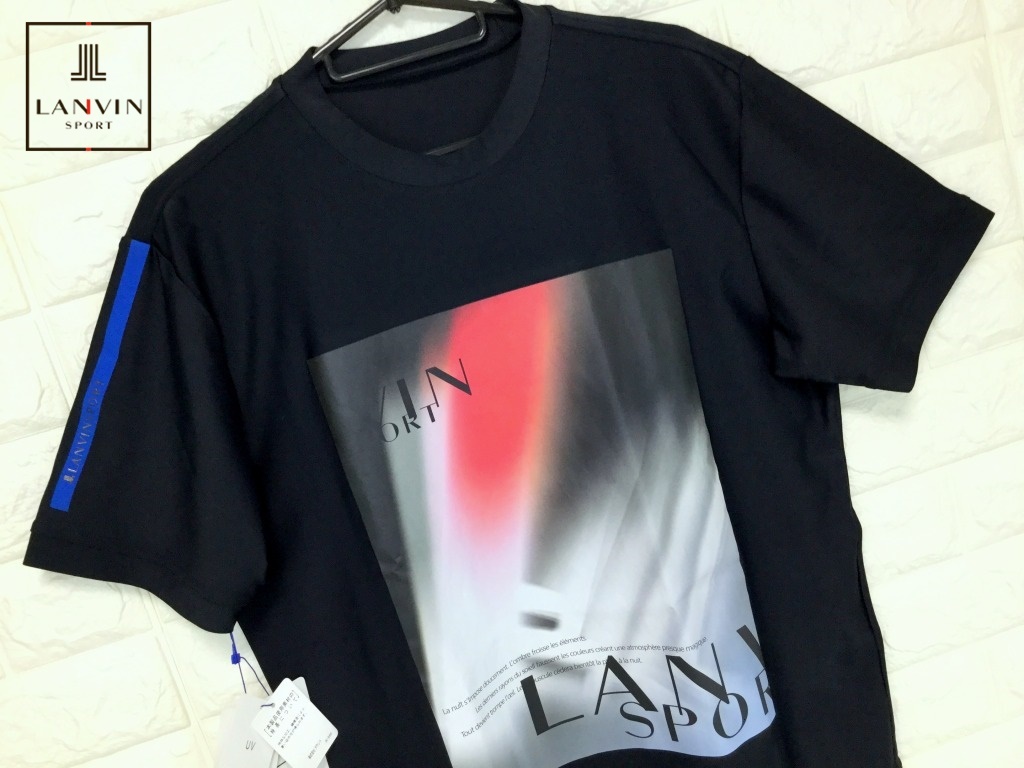 【SALE，高品質】 ￥20 900 税込み ランバン Ｍ LANVIN SPORT GOLF 日本製 グラフィック柄 吸汗/UVケア ボトルネック半袖シャツ(マンシング)｜売買されたオークション情報、yahooの商品情報をアーカイブ公開 - オーク シャツ