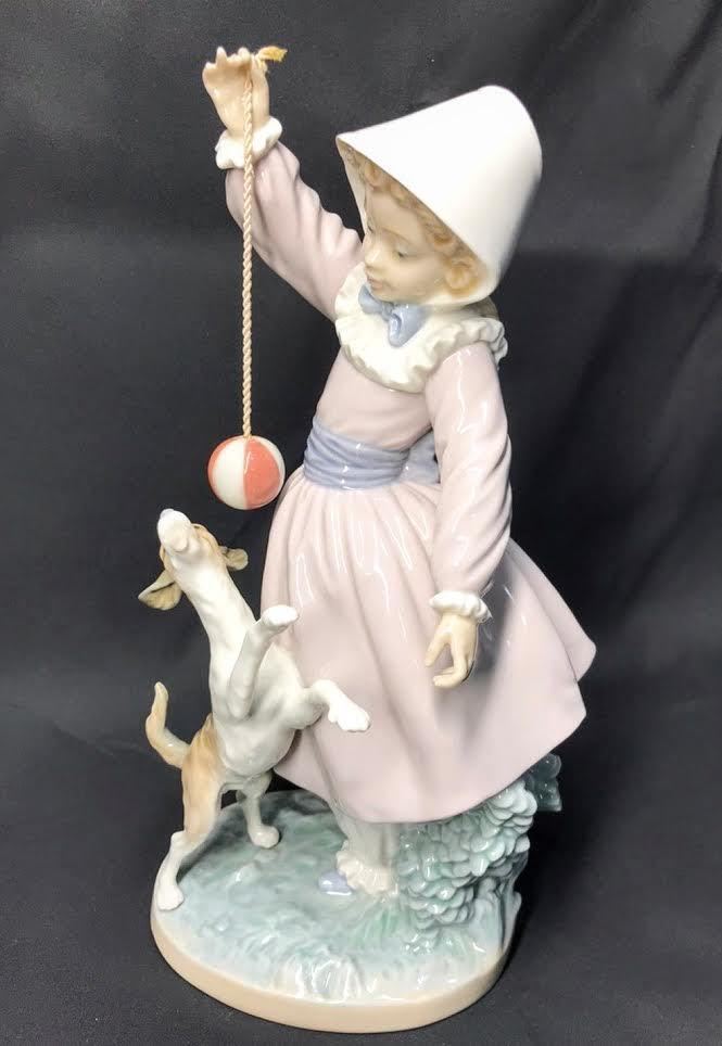 リヤドロ 仔犬たちの行進 イヌ 少女 置物 01006784 LLADRO