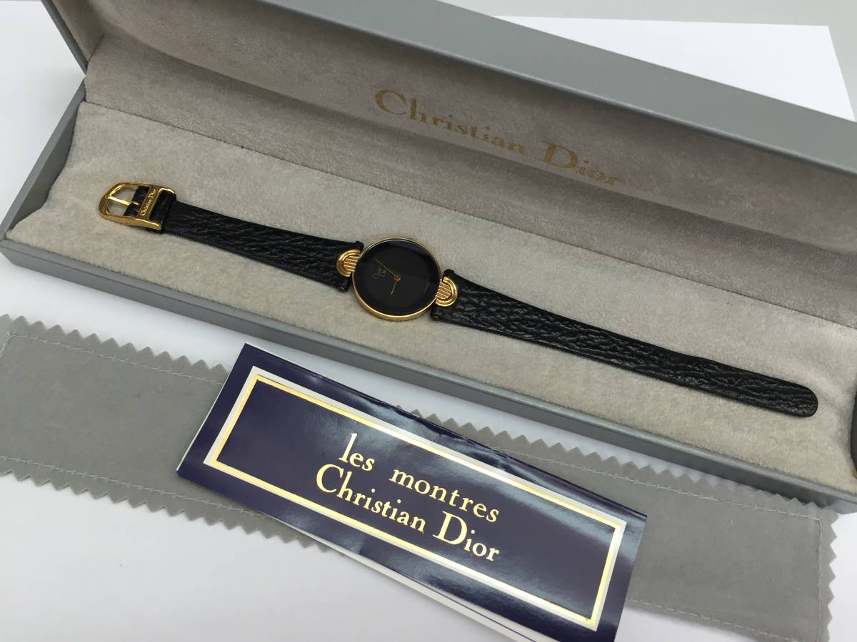 100%新品，セール 23674 Christian Dior クリスチャンディオール 3032 ブラックムーン 腕時計 箱付き 不動 経年保管品(クリスチャン・ディオール)｜売買されたオークション情報、yahooの商品情報をアーカイブ公開 - クリスチャン・ディオール