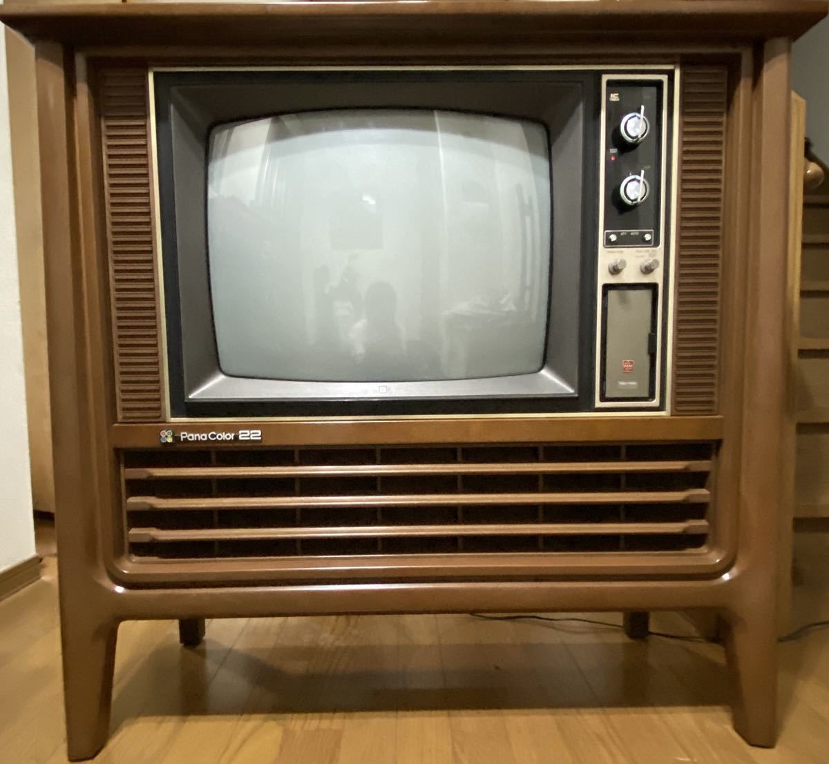 昭和レトロ panacolor22 アンティーク ブラウン管テレビ テレビ レトロ
