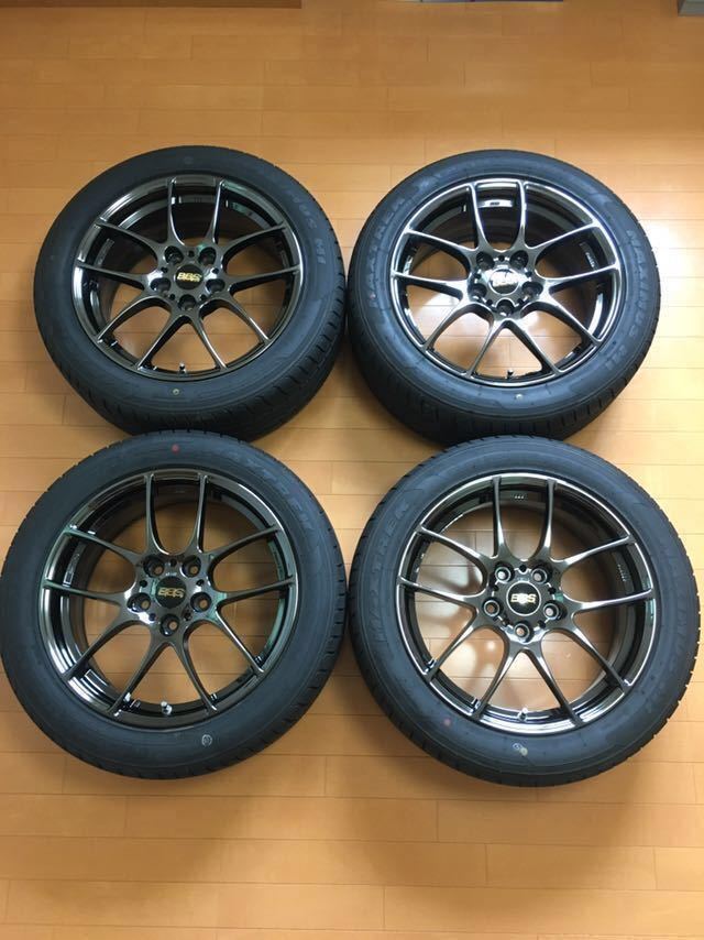★即決超希少超美品★BBS RF 502 限定カラー スペシャルエディション ブラックミラー 7J +50 114.3-5H 215/50R17 4本セット LM RE RG RS RI